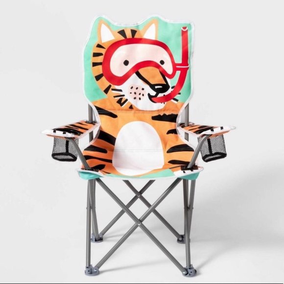 Other - Tiger Print Childs Collapsable Chair Sun Squad Junior